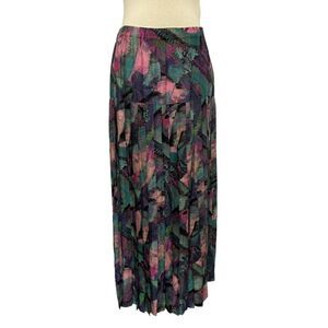 MS Interpret Vintage Pleated Floral Skirt Size M